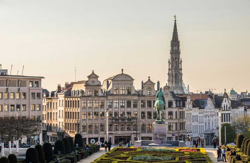 Grand Place square in Brussels with historic guild houses
